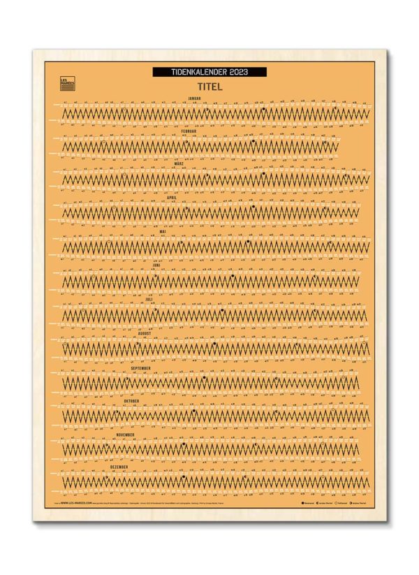 Calendrier des marées Allemagne version orange
