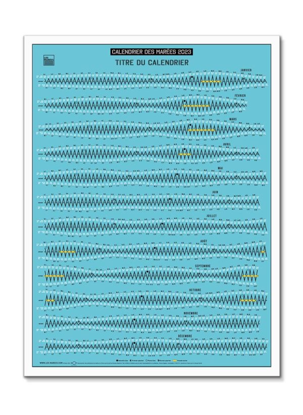 Poster du calendrier des marées en grand format