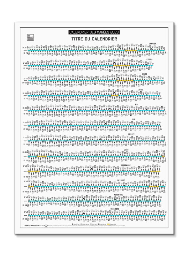 Calendrier des marées affiche nature