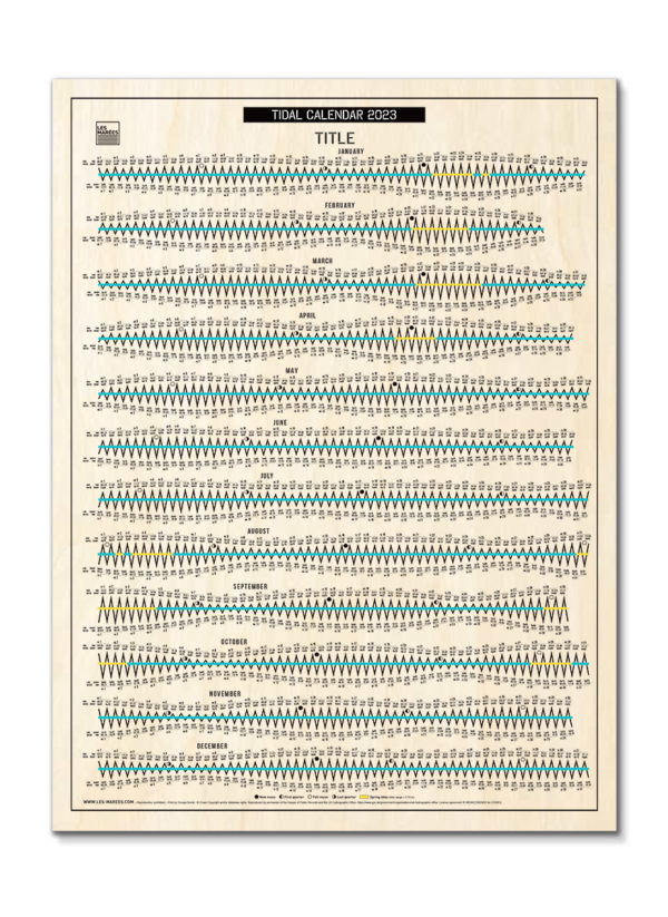 Calendrie des marées bois nature