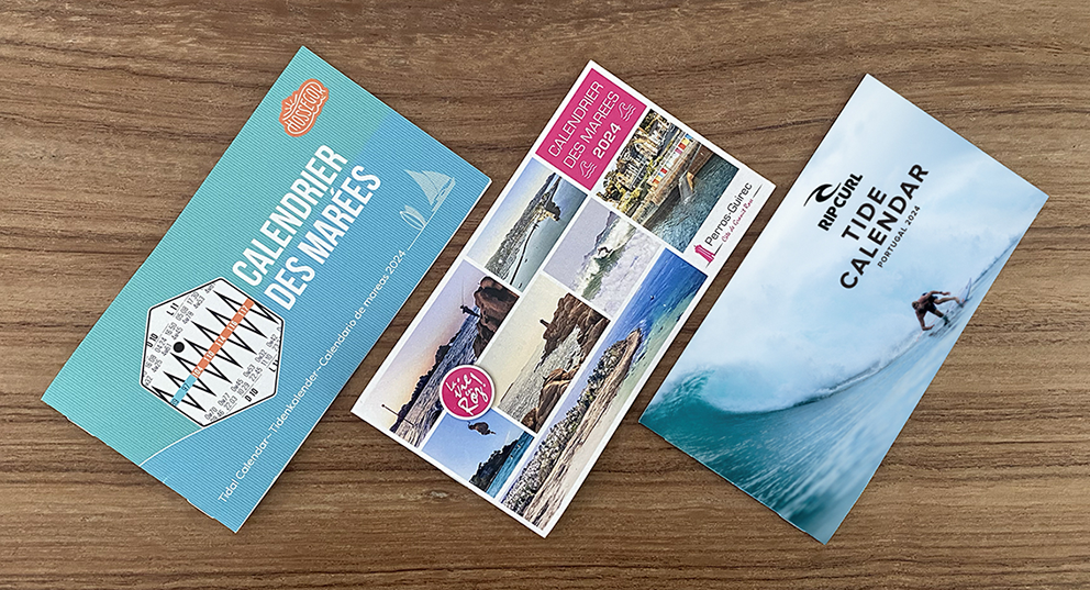 Photo de 3 carnets petit format "print" pour Offices de tourisme et marque de surf