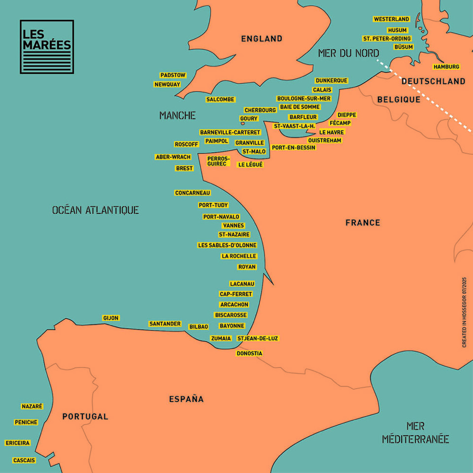 Map of our 2026 tidal zones