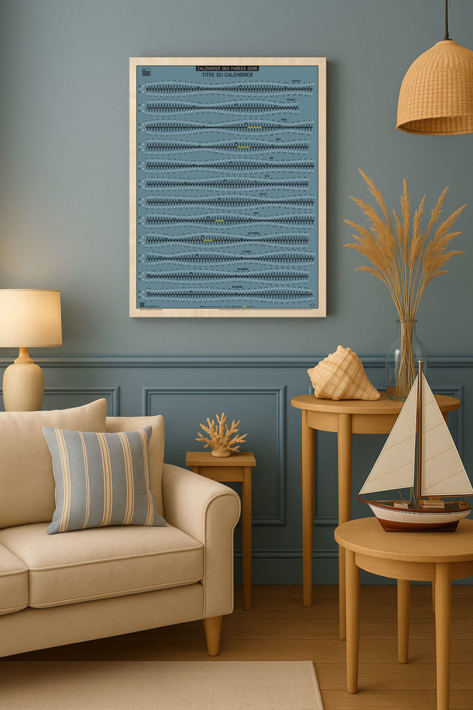 Affiche sur bois Les Marées format 60 x 80 cm